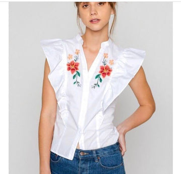 Flower button down